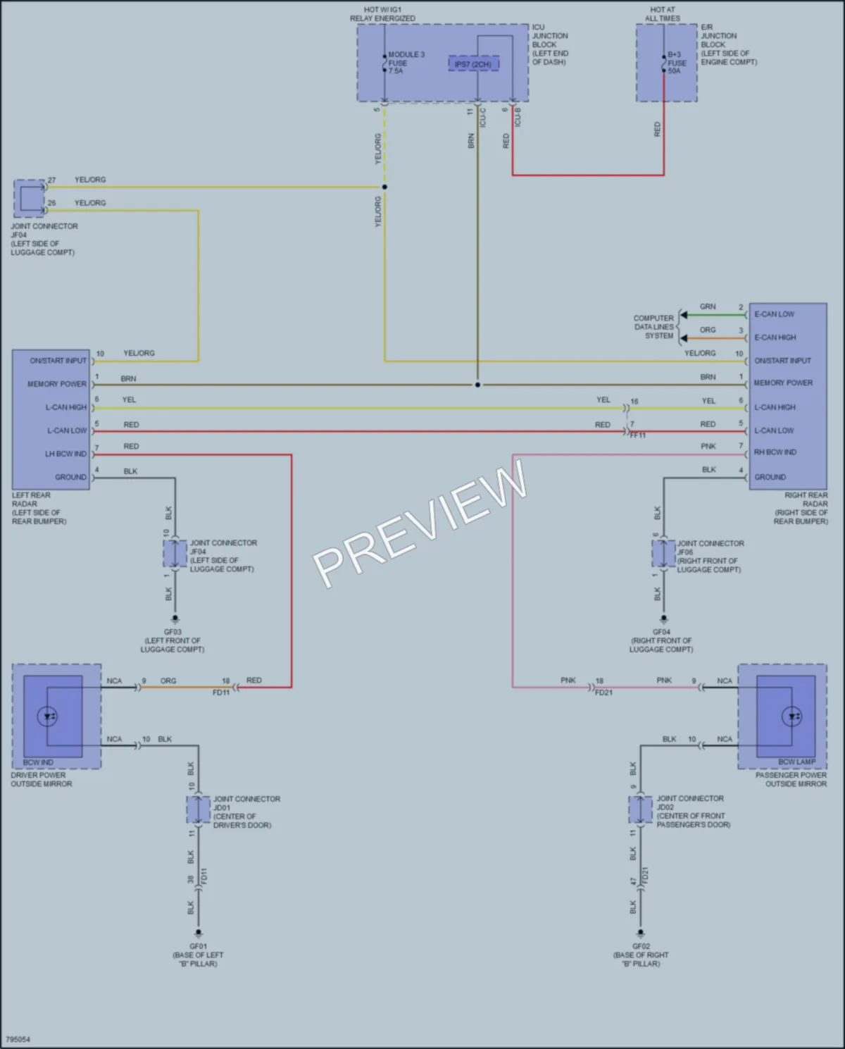 2022 Kia Carnival Navigation wiring diagram preview