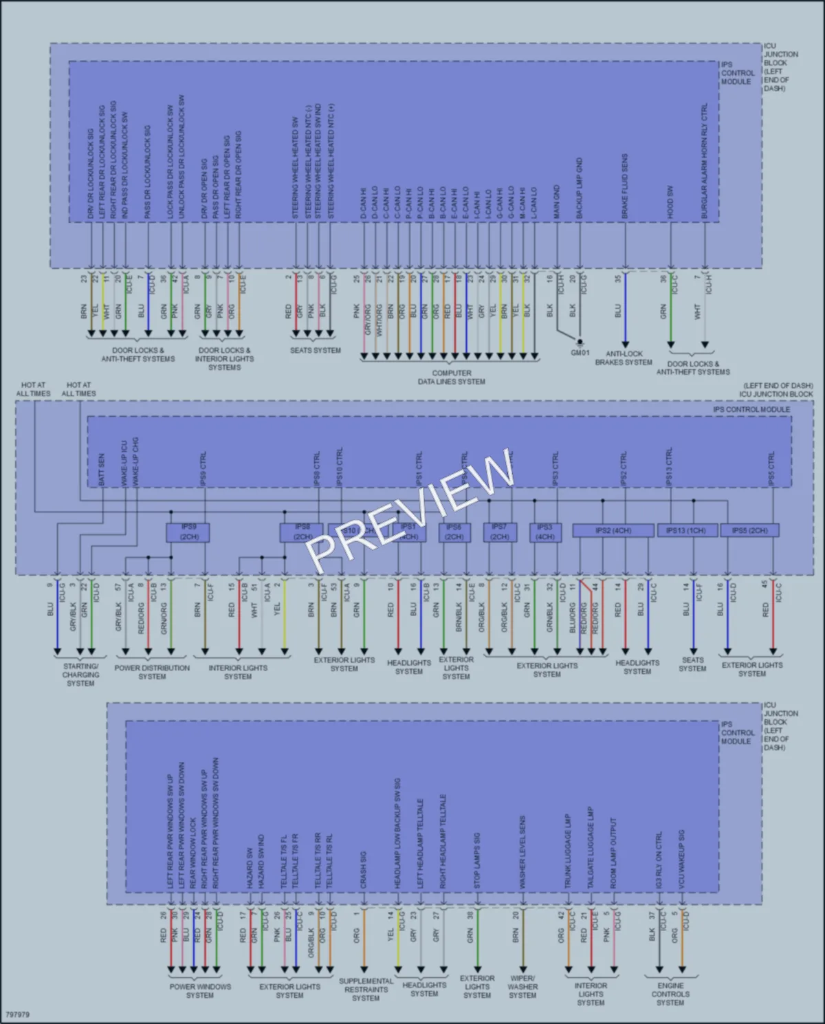 2022 Kia EV6 Body Control Modules wiring diagram preview