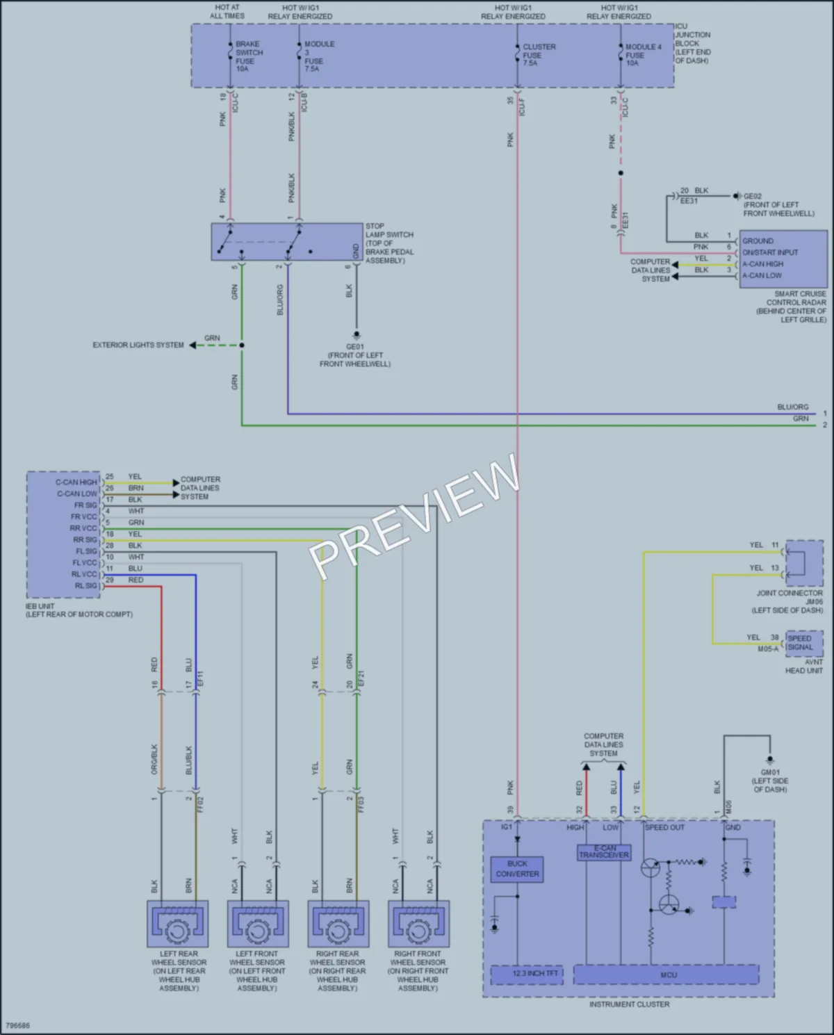 2022 Kia EV6 Cruise Control wiring diagram preview