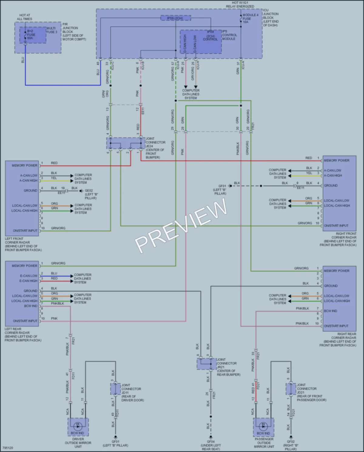 2022 Kia EV6 Navigation wiring diagram preview