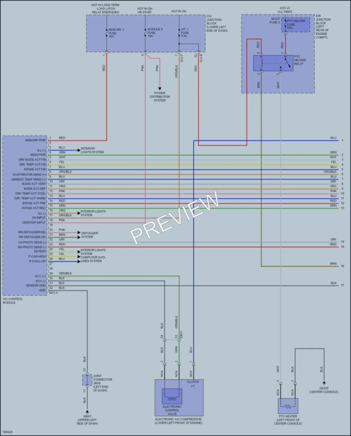 2022 Kia Forte Air Conditioning wiring diagram preview