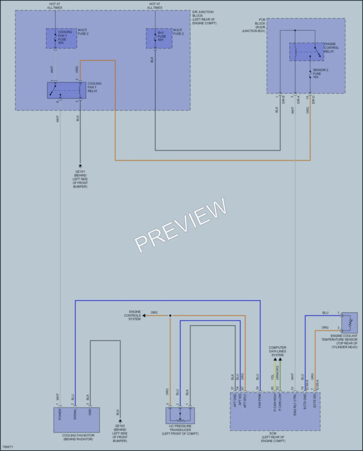 2022 Kia Forte Cooling Fan wiring diagram preview