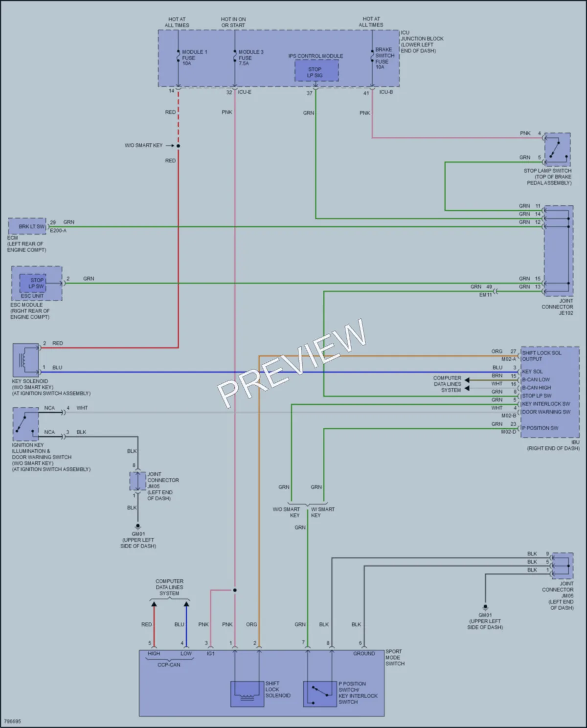 2022 Kia Forte Shift Interlock wiring diagram preview