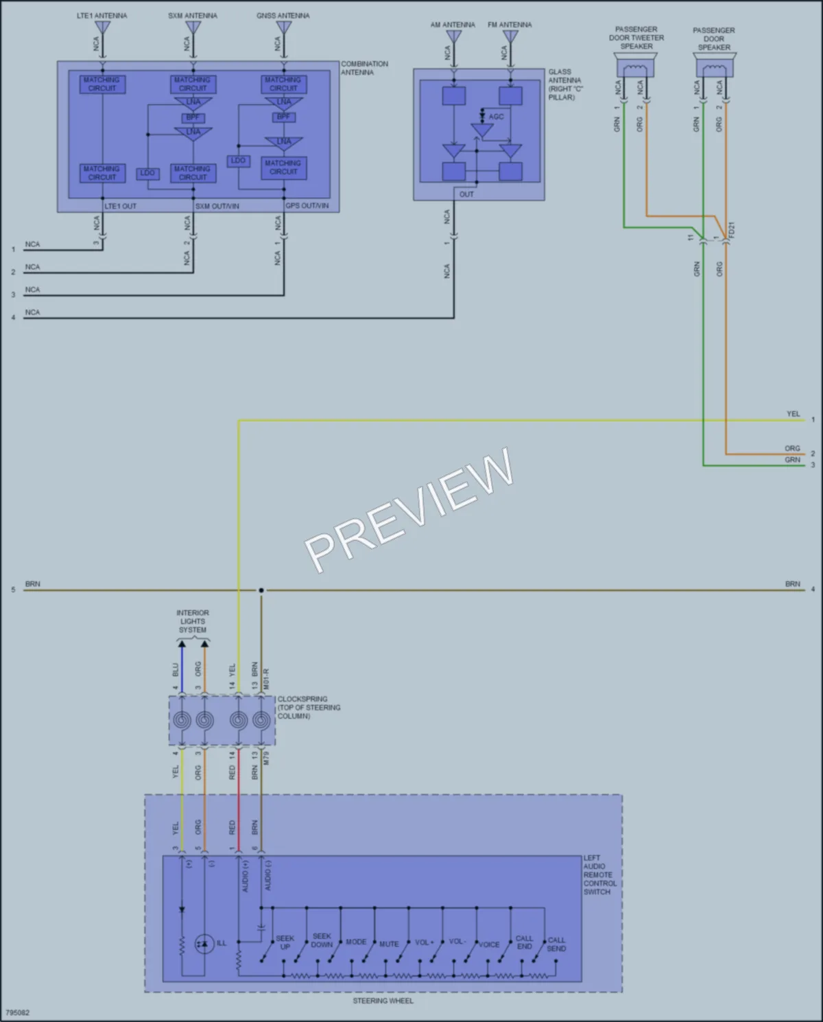 2022 Kia Forte5 Navigation wiring diagram preview