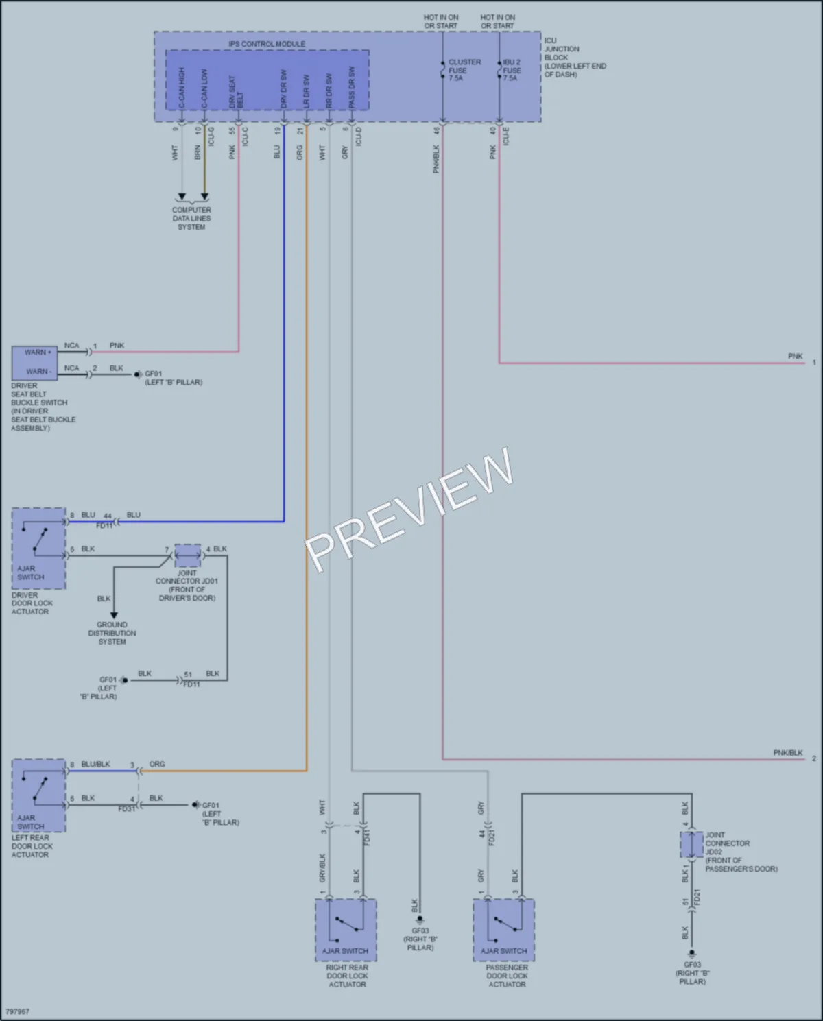 2022 Kia Forte5 Warning Systems wiring diagram preview