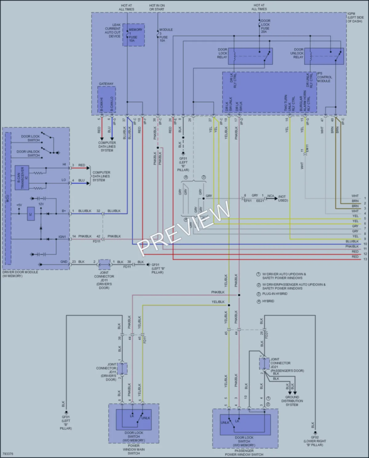 2022 Kia Niro Anti Theft wiring diagram preview
