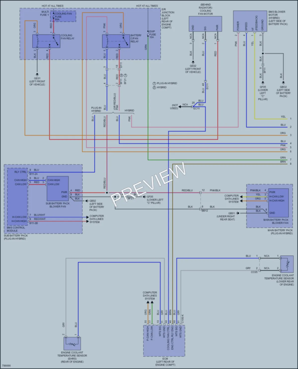 2022 Kia Niro Cooling Fan wiring diagram preview
