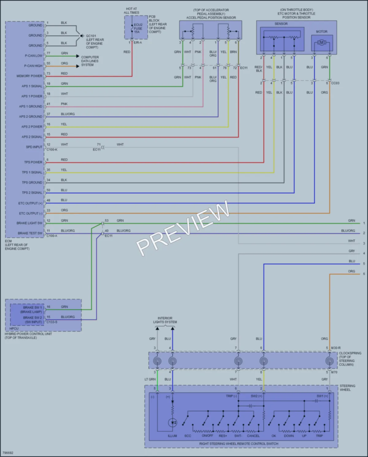 2022 Kia Niro Cruise Control wiring diagram preview