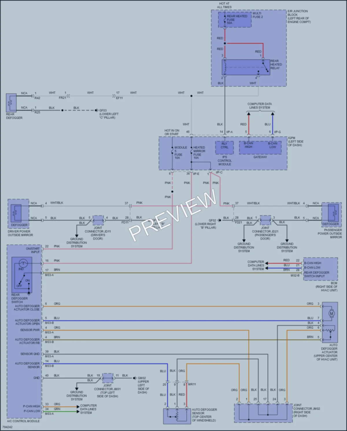 2022 Kia Niro Defoggers wiring diagram preview