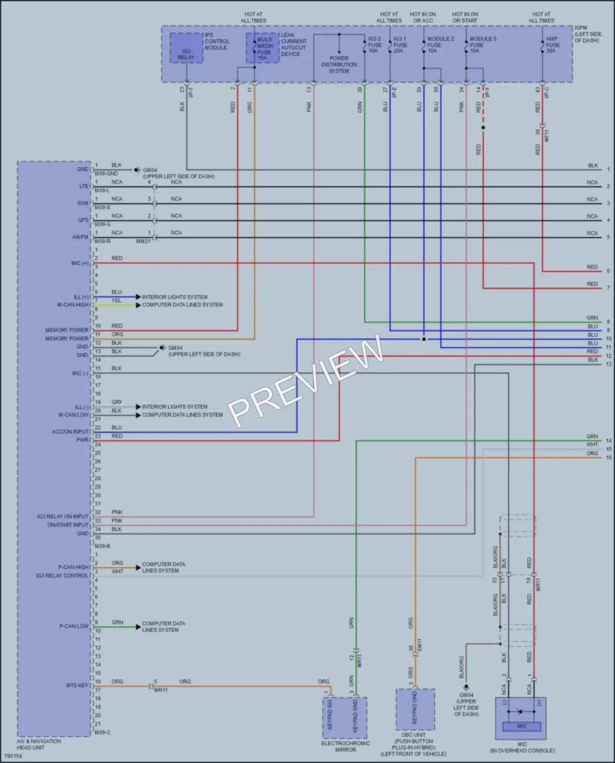 2022 Kia Niro Radio wiring diagram preview