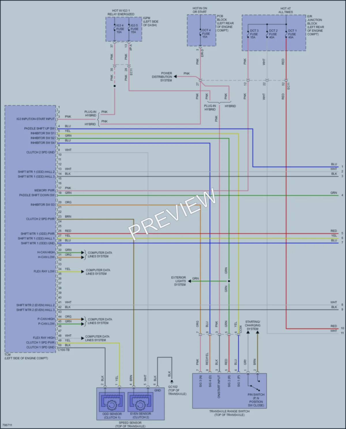 2022 Kia Niro Transmission wiring diagram preview