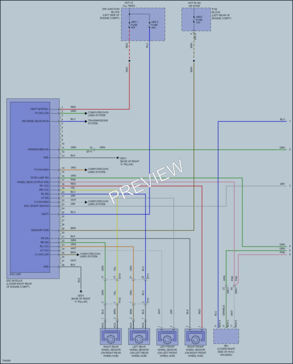 2022 Kia Soul Anti Lock Brakes wiring diagram preview