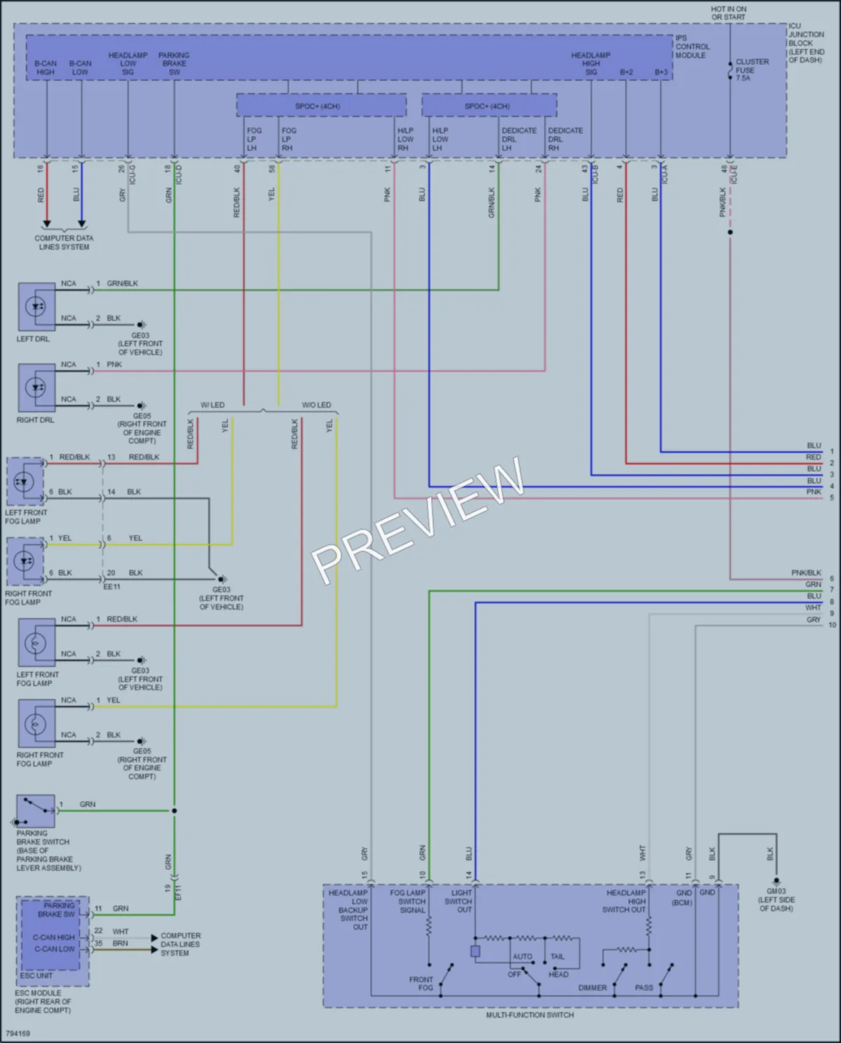 2022 Kia Soul Headlights wiring diagram preview