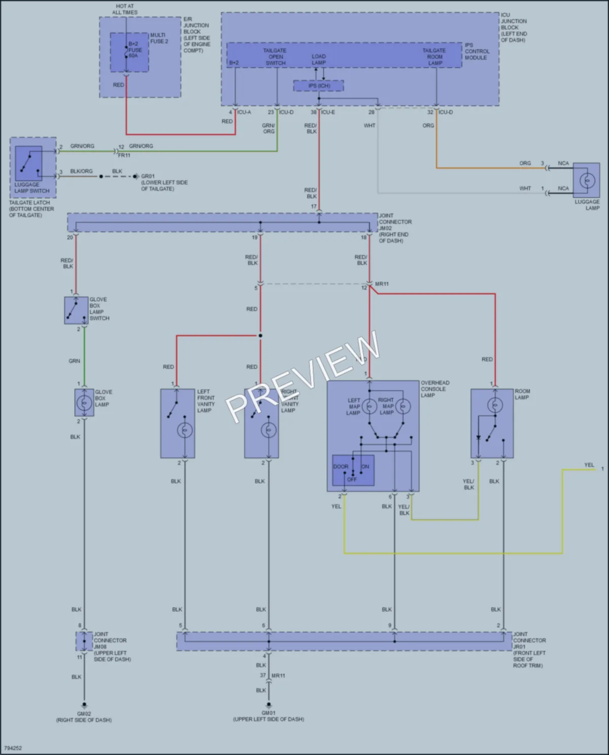 2022 Kia Soul Interior Lights wiring diagram preview