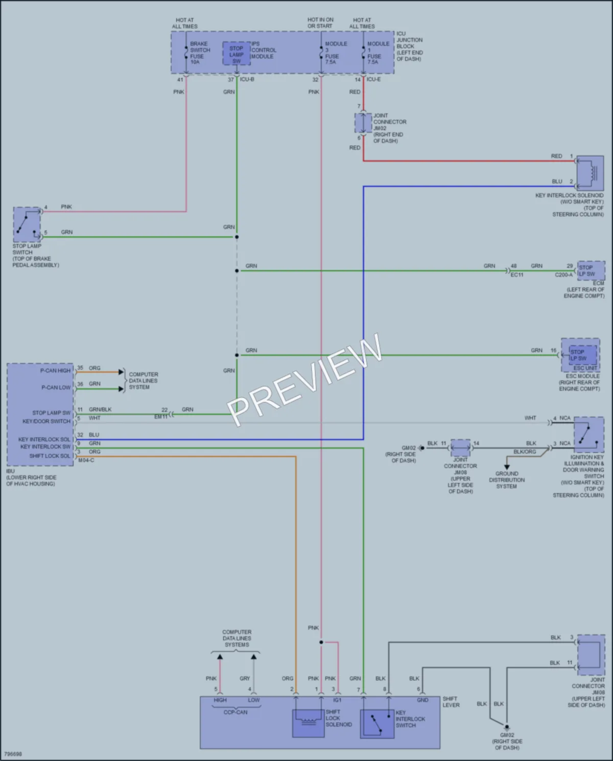 2022 Kia Soul Shift Interlock wiring diagram preview