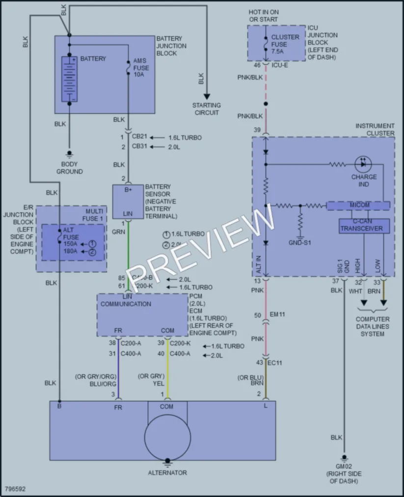 2022 Kia Soul Starting Charging wiring diagram preview