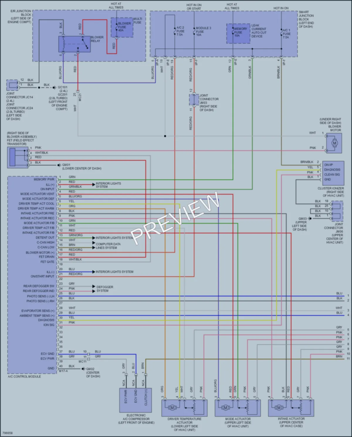 2022 Kia Sportage Air Conditioning wiring diagram preview