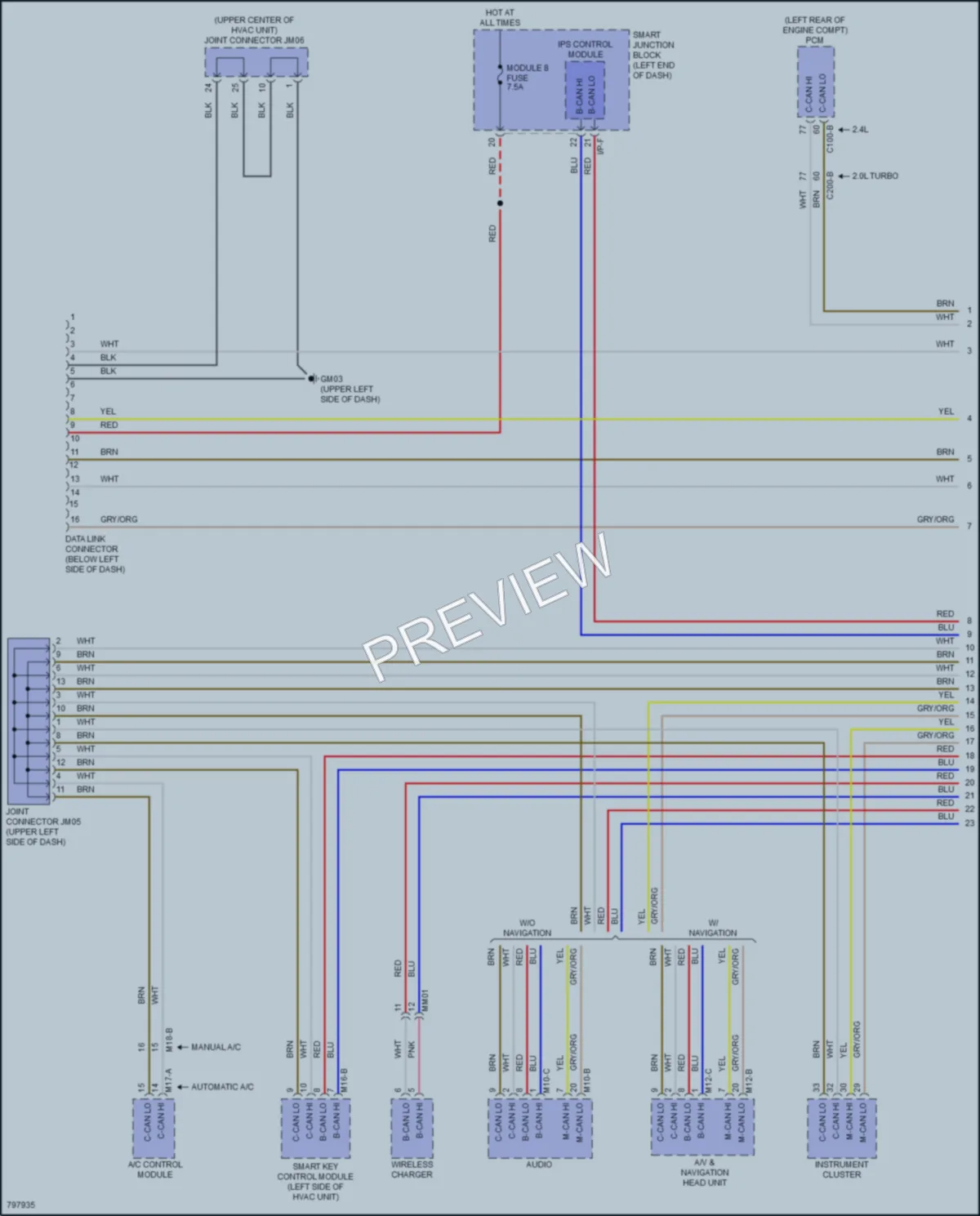 2022 Kia Sportage Computer Data Lines wiring diagram preview