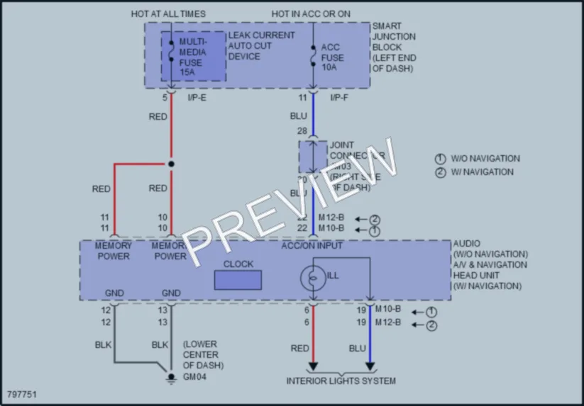 2022 Kia Sportage Instrument Cluster wiring diagram preview