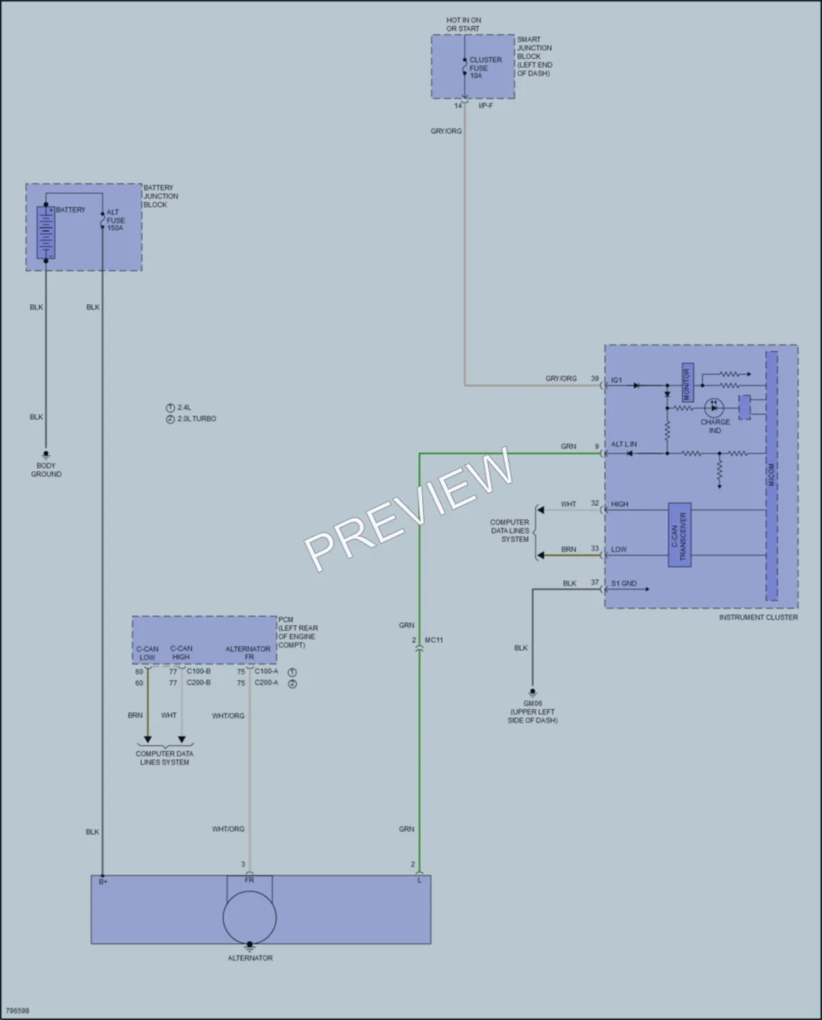 2022 Kia Sportage Starting Charging wiring diagram preview