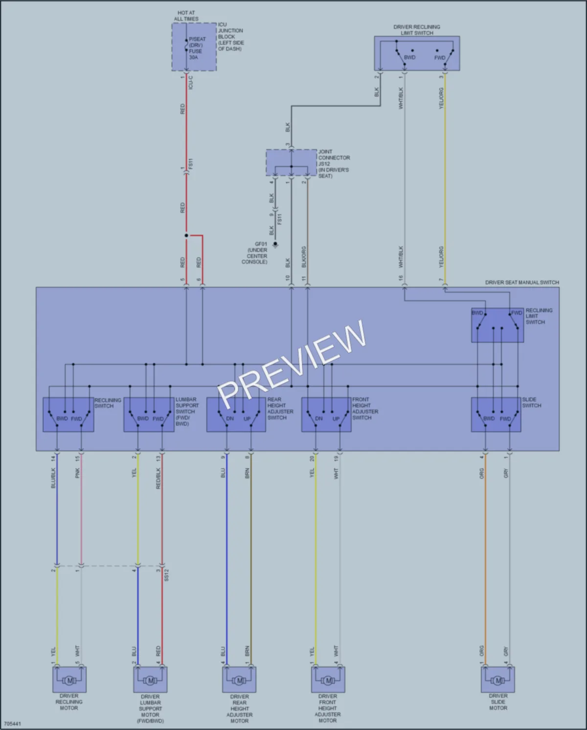 2022 Kia Telluride Power Seats wiring diagram preview