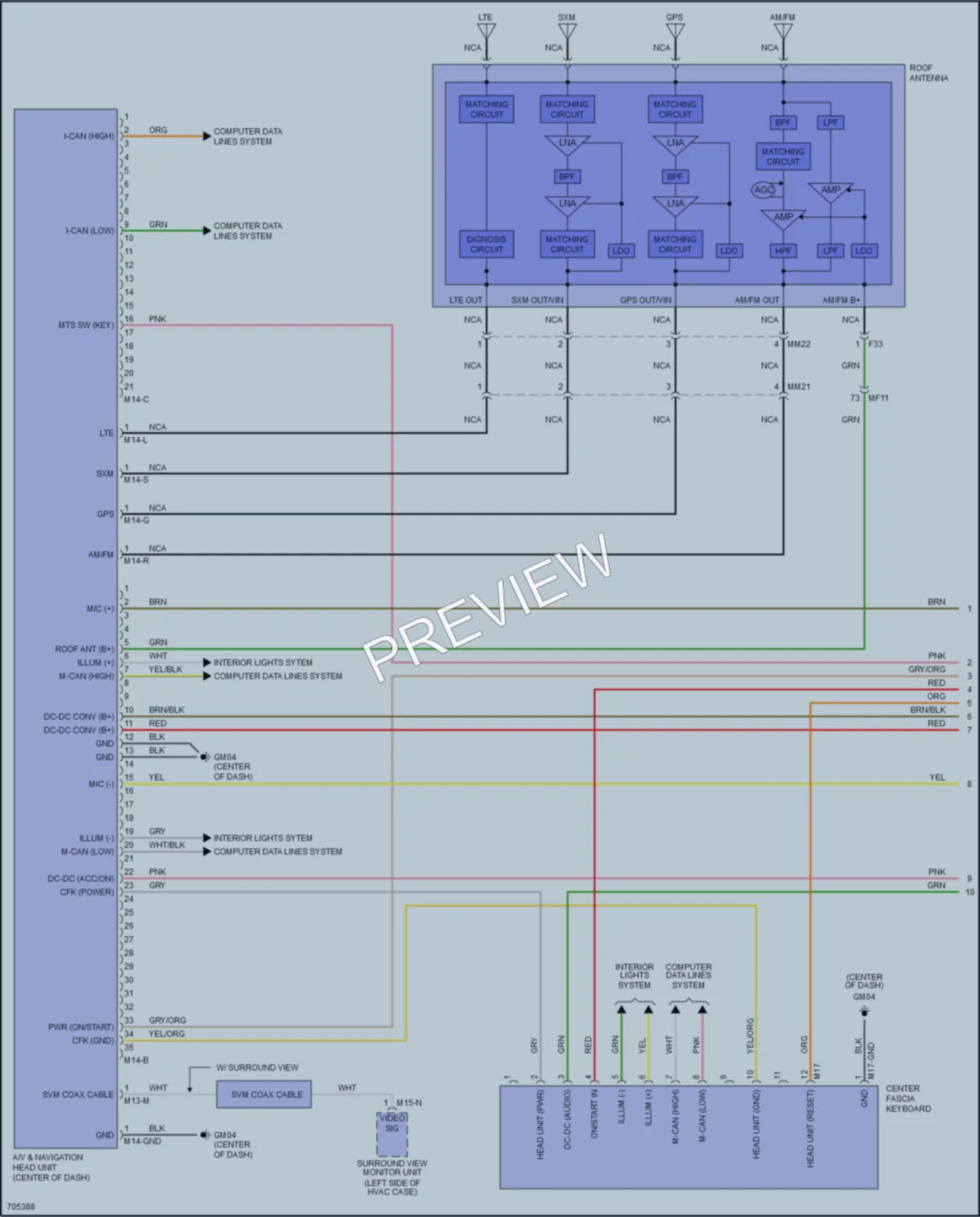2022 Kia Telluride Radio wiring diagram preview