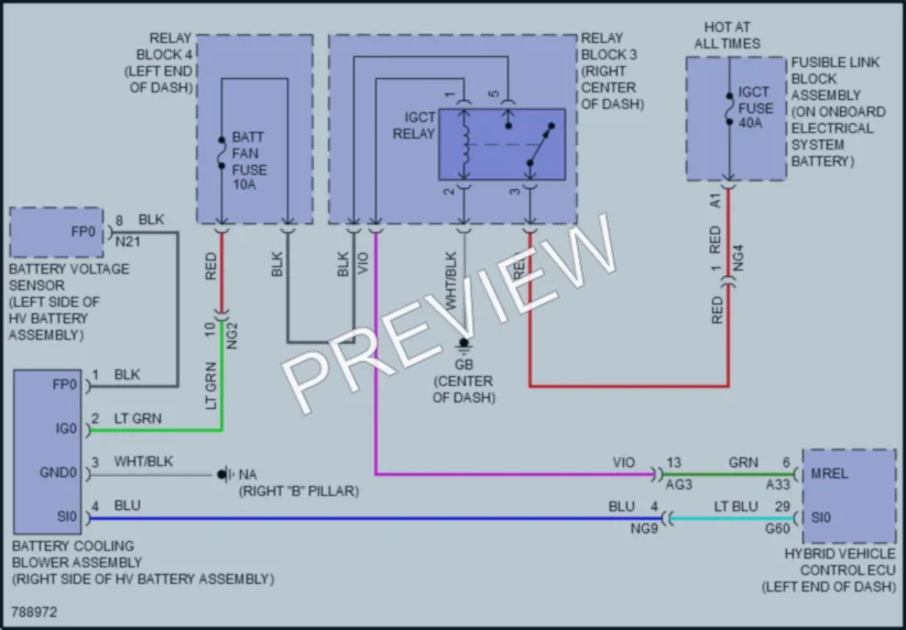 2022 Lexus ES300h Cooling Fan wiring diagram preview