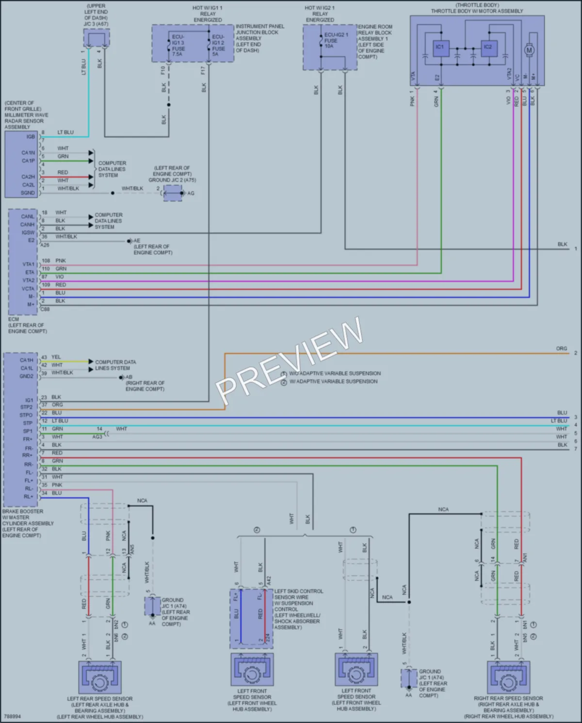 2022 Lexus ES300h Cruise Control wiring diagram preview
