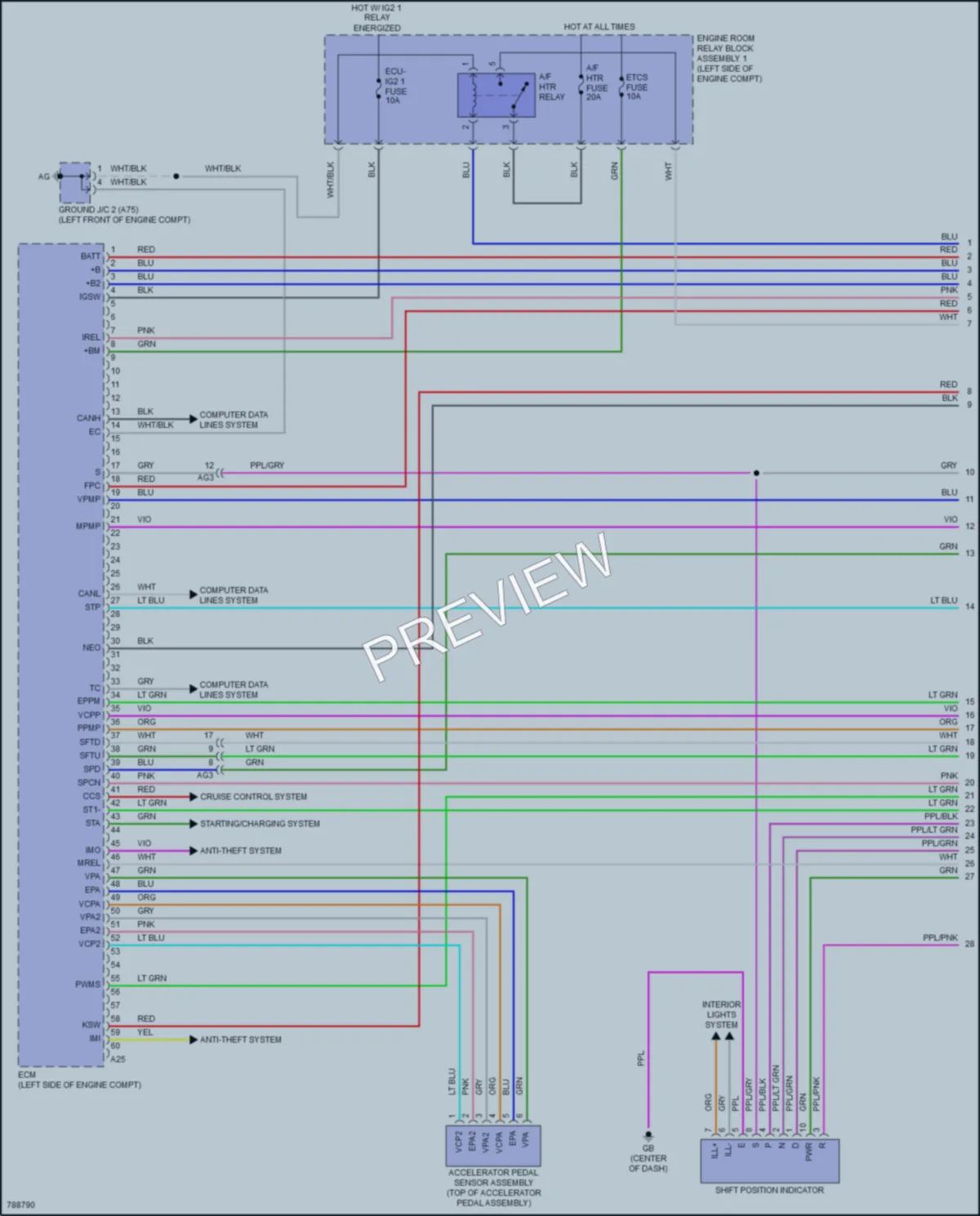 2022 Lexus ES350 Engine Performance wiring diagram preview