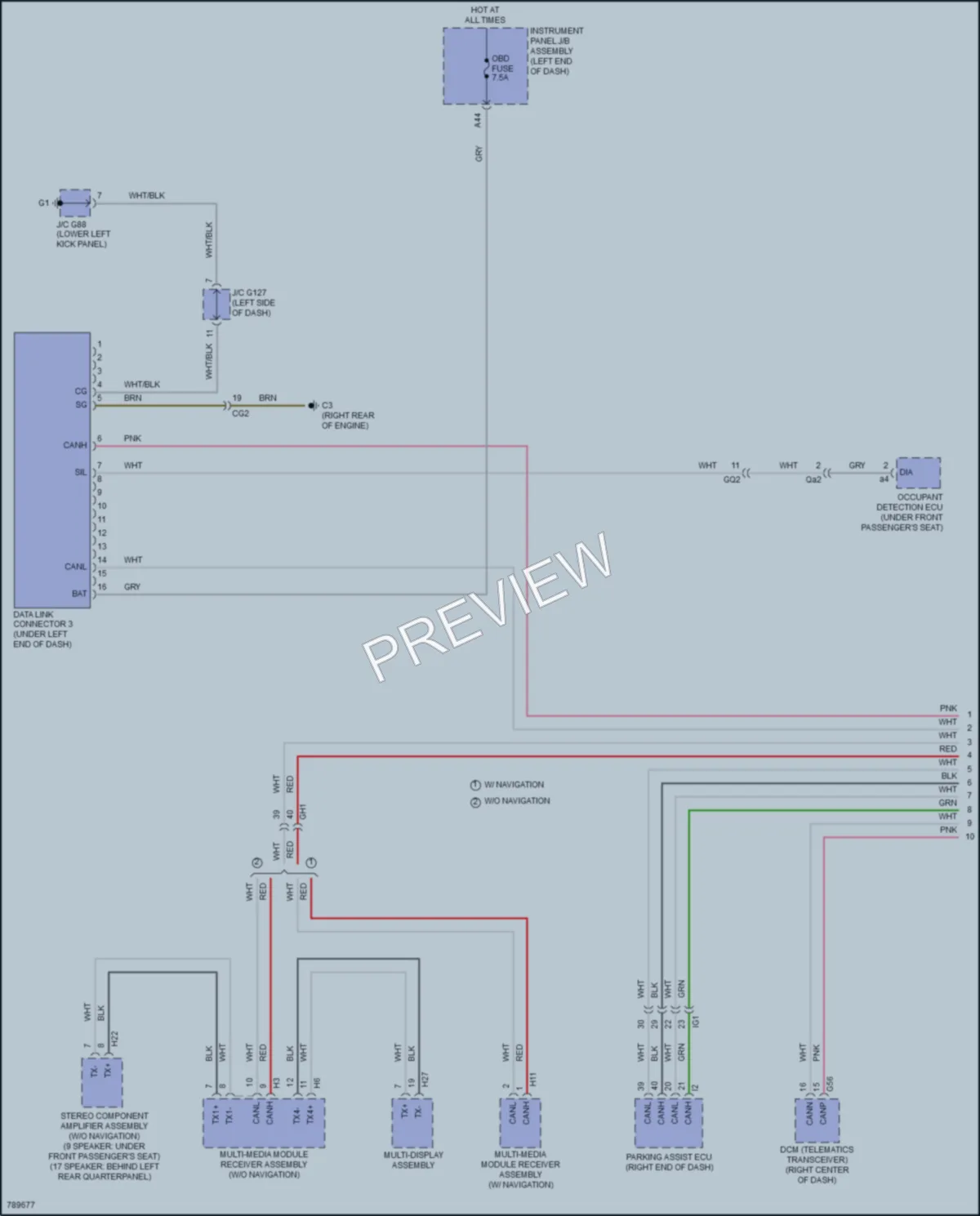 2022 Lexus GX460 Computer Data Lines wiring diagram preview