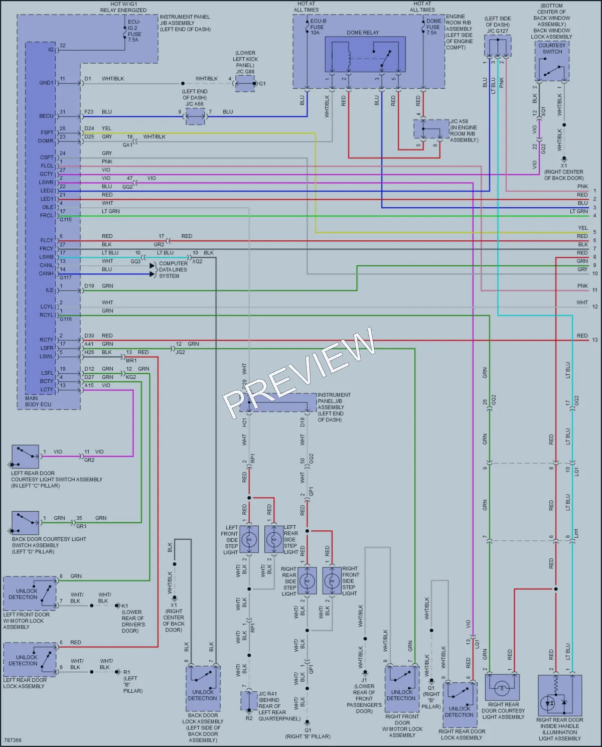 2022 Lexus GX460 Interior Lights wiring diagram preview