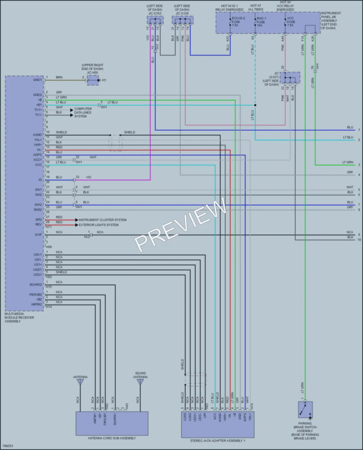 2022 Lexus GX460 Radio wiring diagram preview