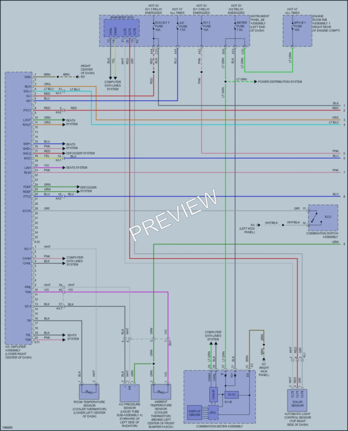2022 Lexus IS300 Air Conditioning wiring diagram preview
