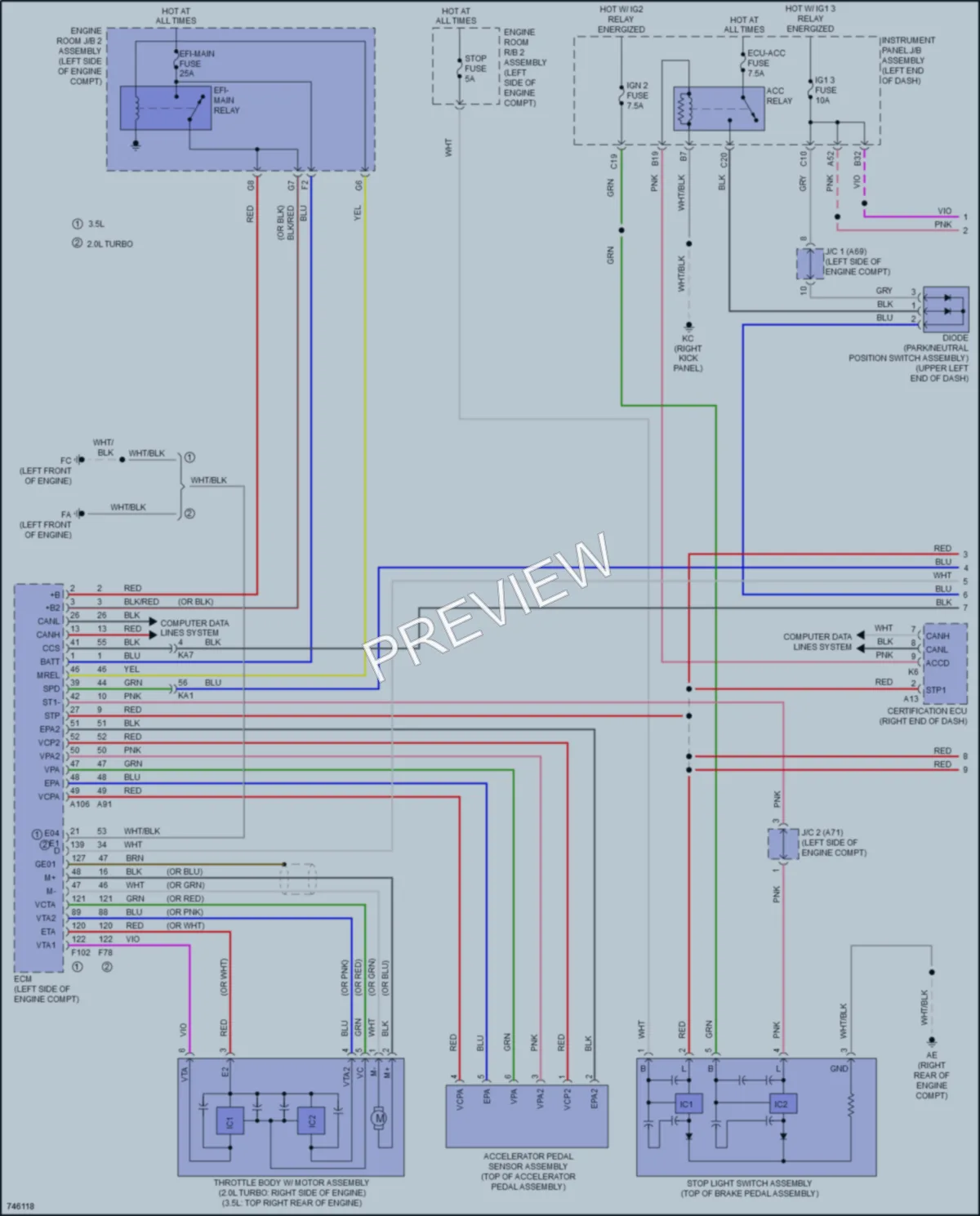 2022 Lexus IS300 Cruise Control wiring diagram preview