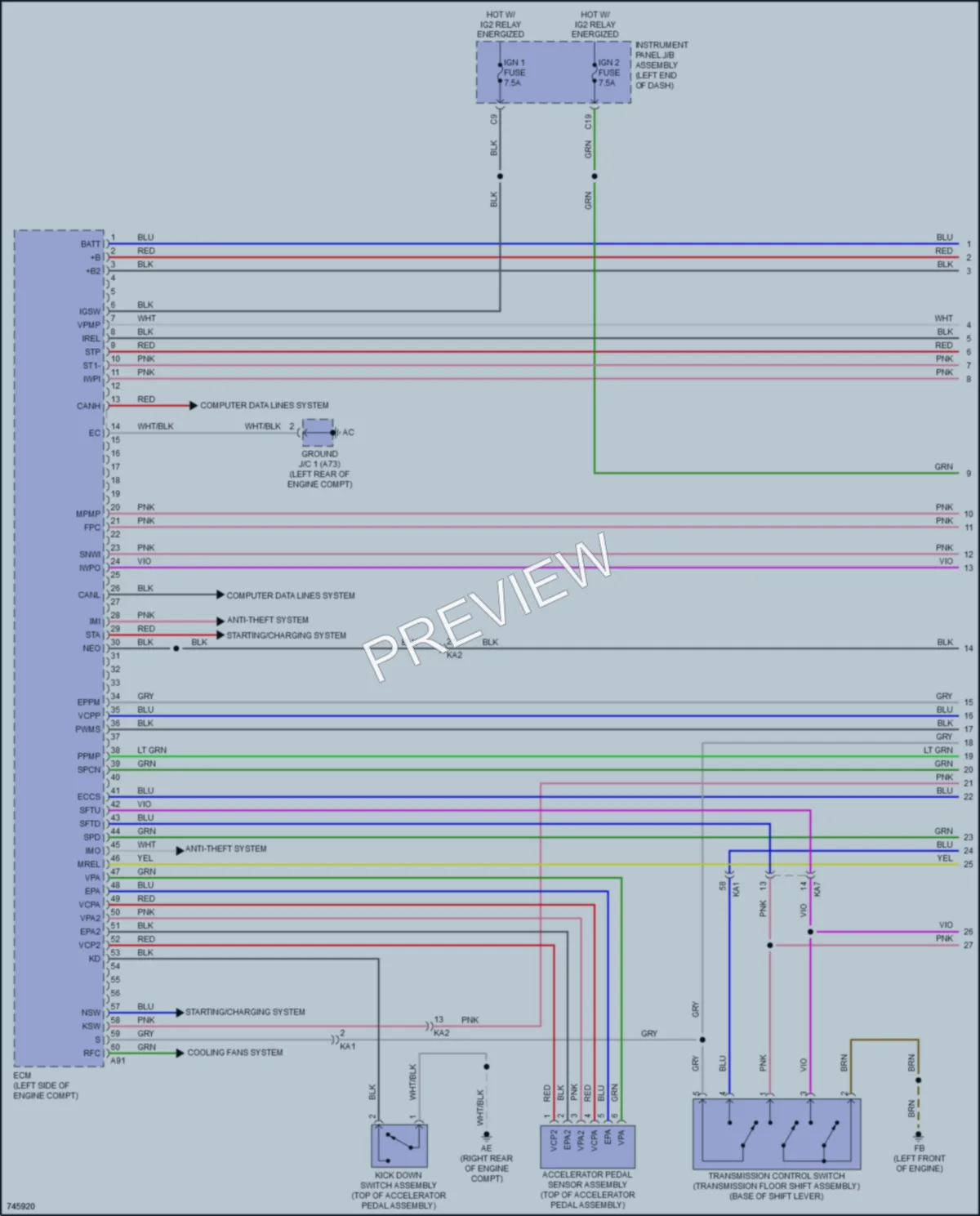 2022 Lexus IS300 Engine Performance wiring diagram preview