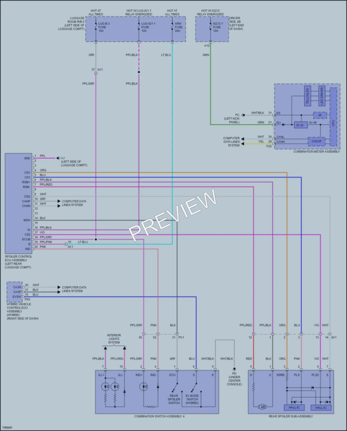 2022 Lexus LC500 Active Bodyworks wiring diagram preview