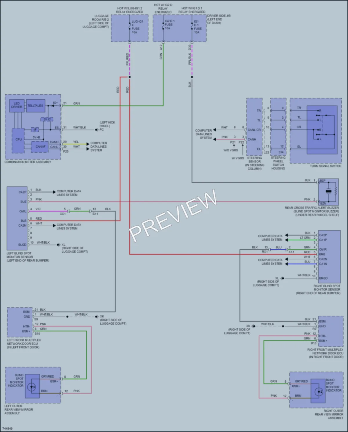 2022 Lexus LC500 Navigation wiring diagram preview