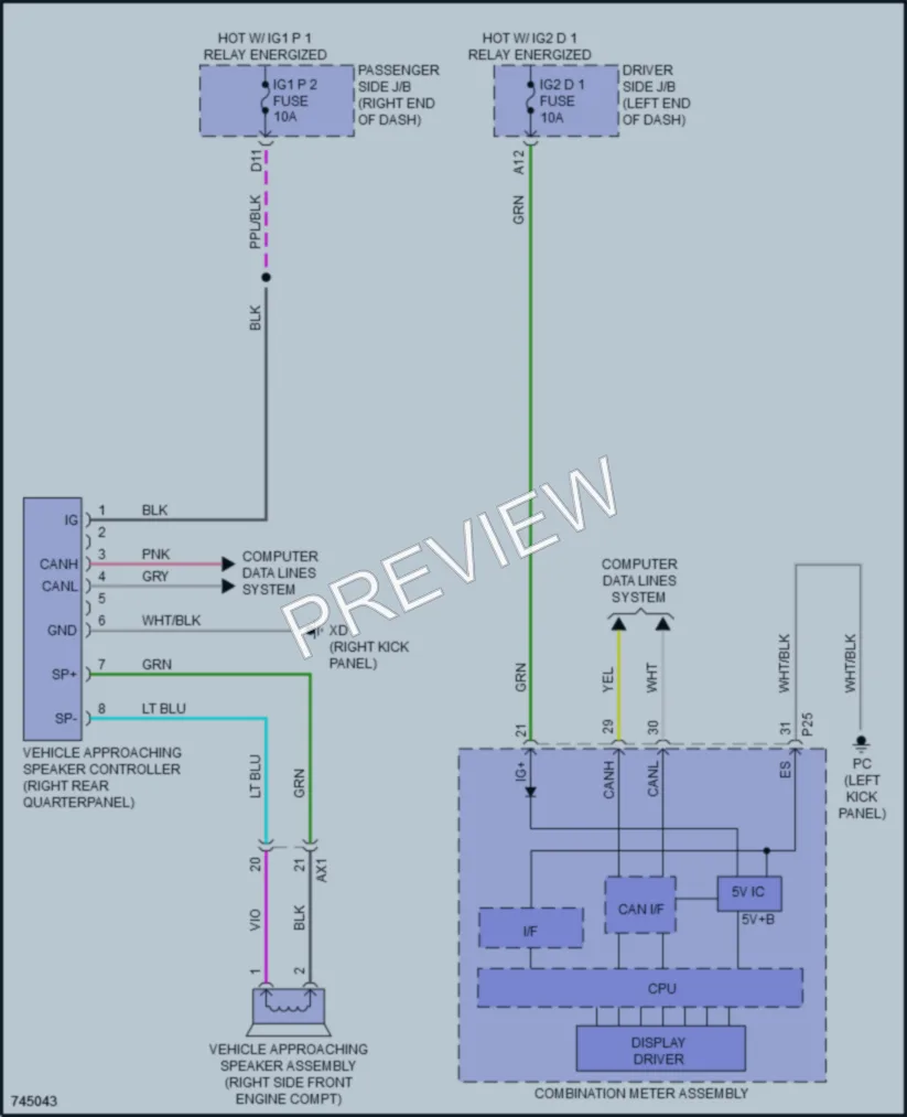2022 Lexus LC500h Active Bodyworks wiring diagram preview