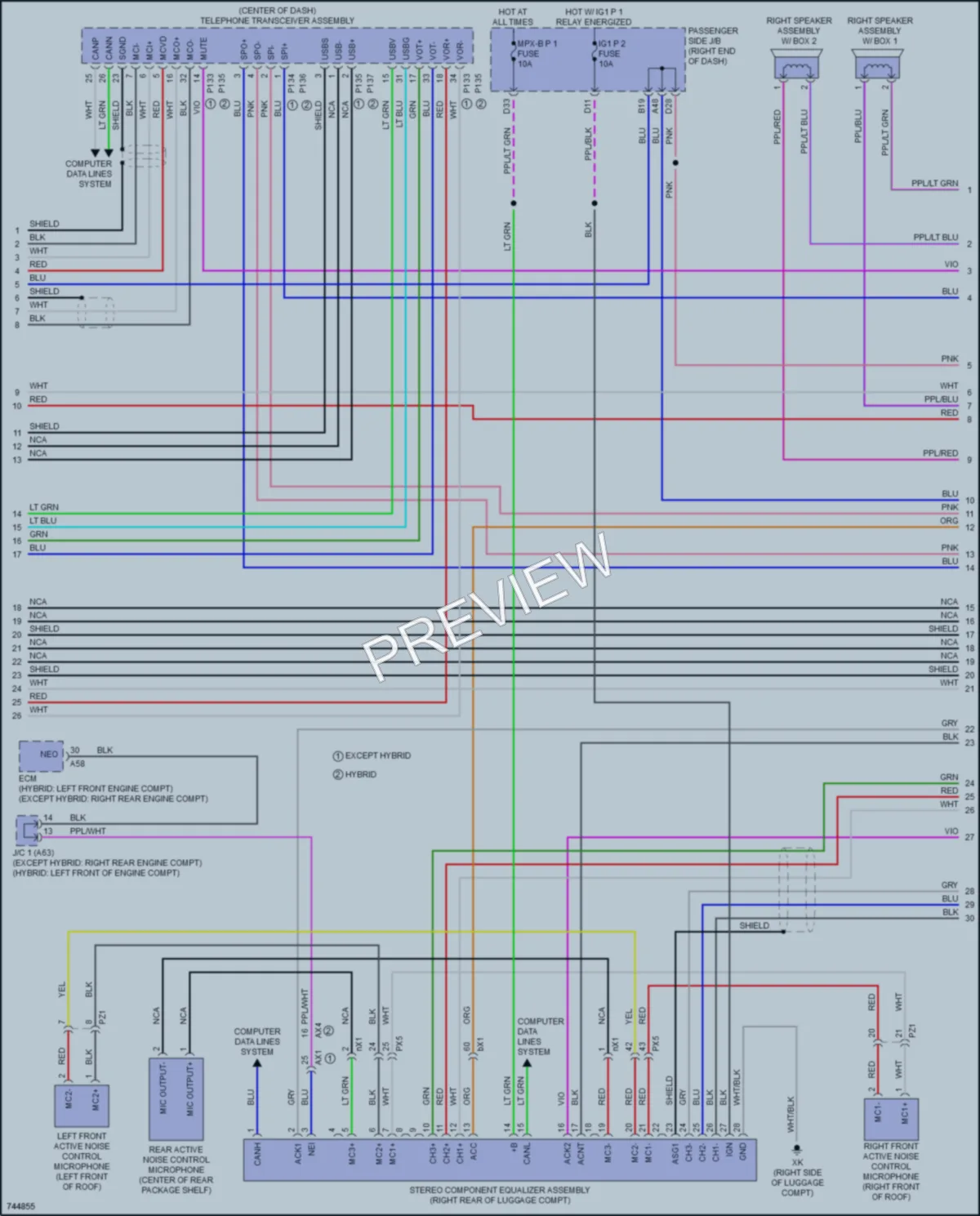 2022 Lexus LC500h Navigation wiring diagram preview
