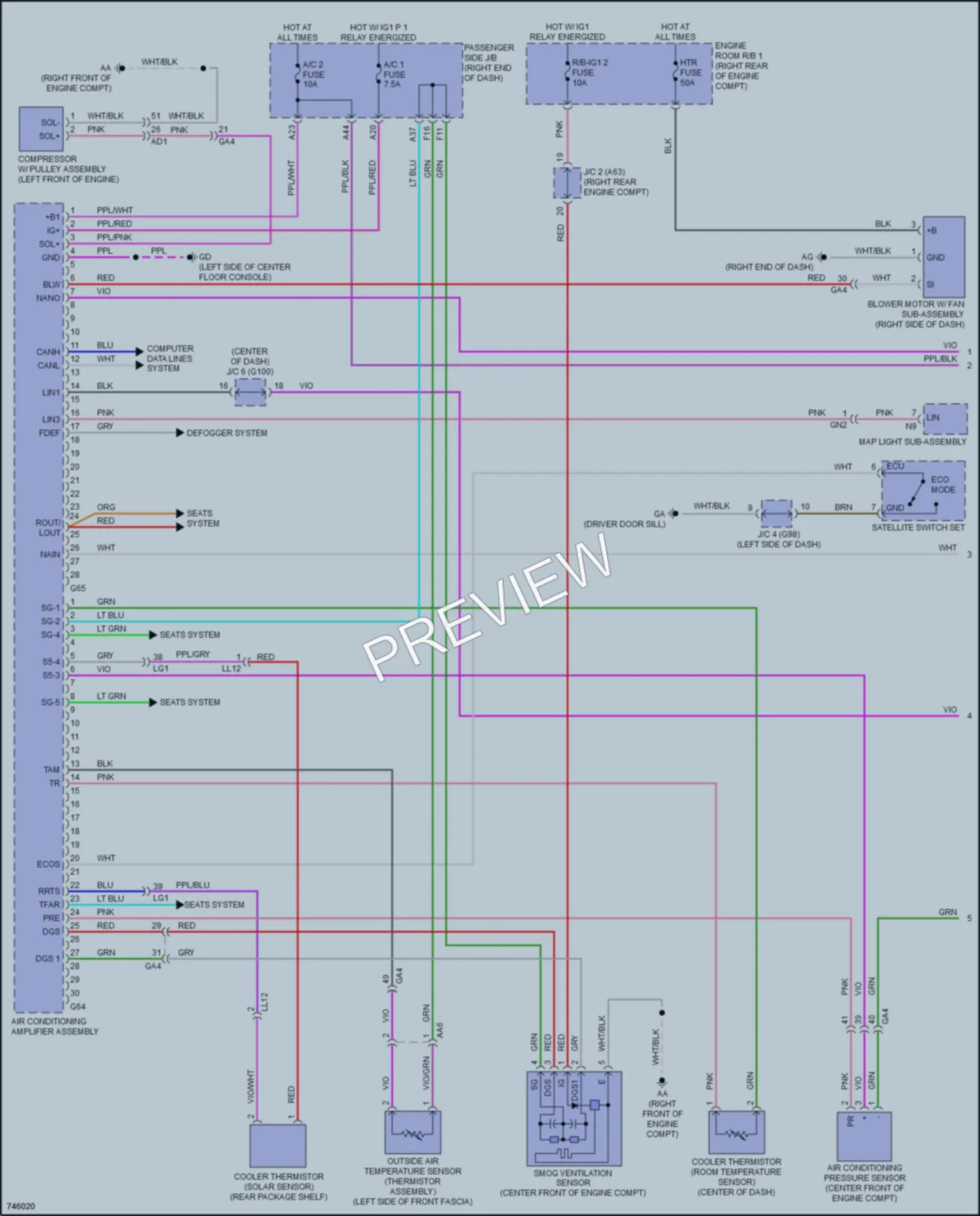 2022 Lexus LS500 Air Conditioning wiring diagram preview