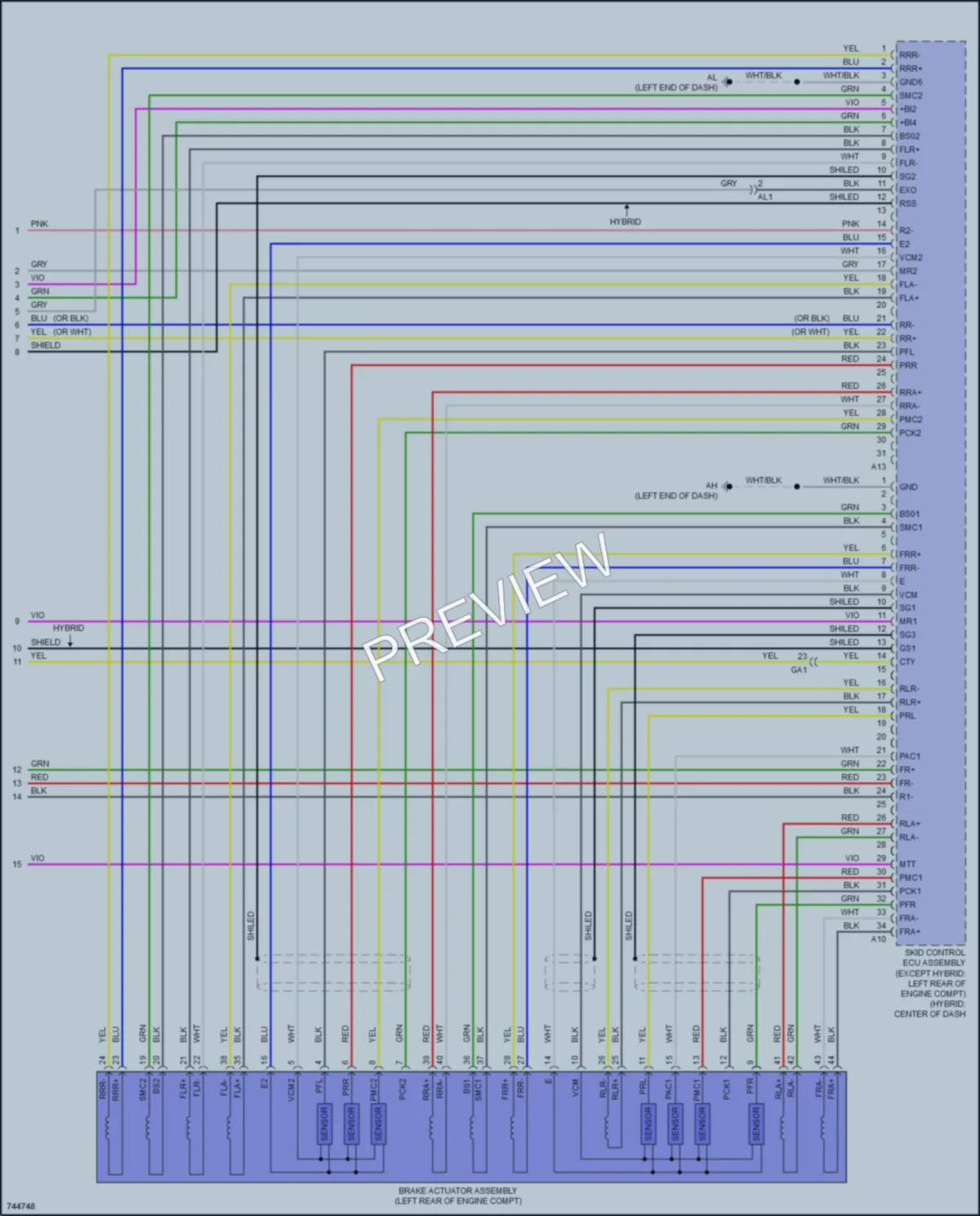 2022 Lexus LS500 Anti Lock Brakes wiring diagram preview