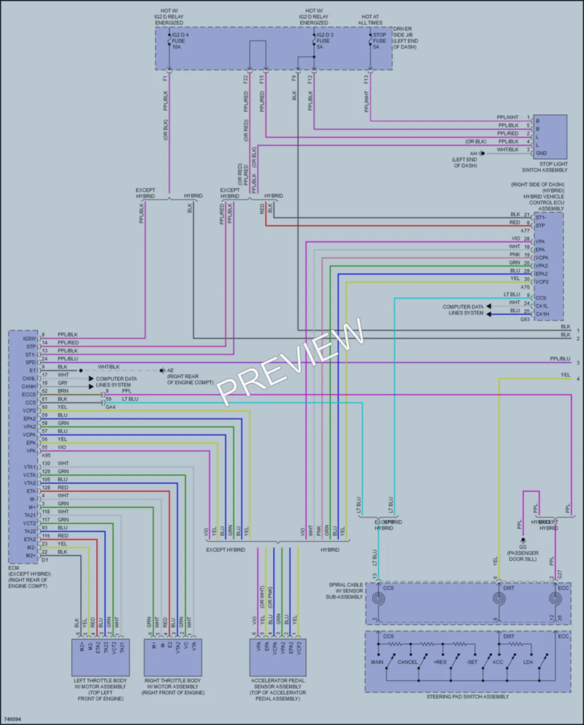 2022 Lexus LS500h Cruise Control wiring diagram preview