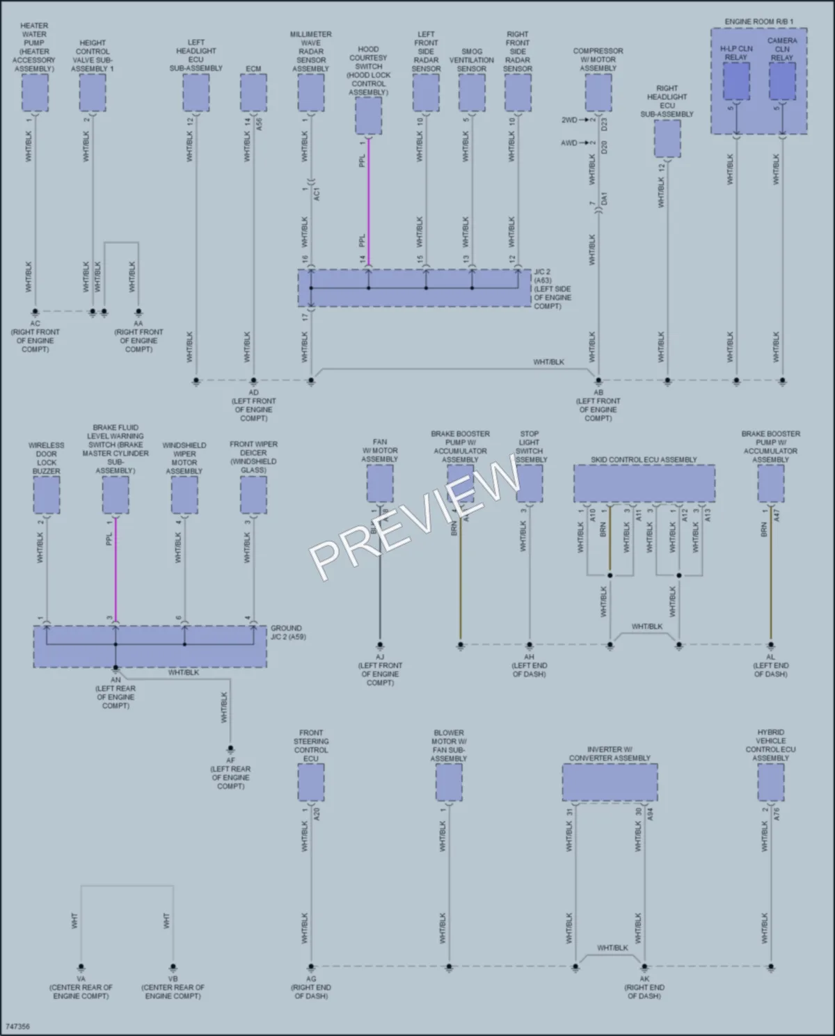 2022 Lexus LS500h Ground Distribution wiring diagram preview