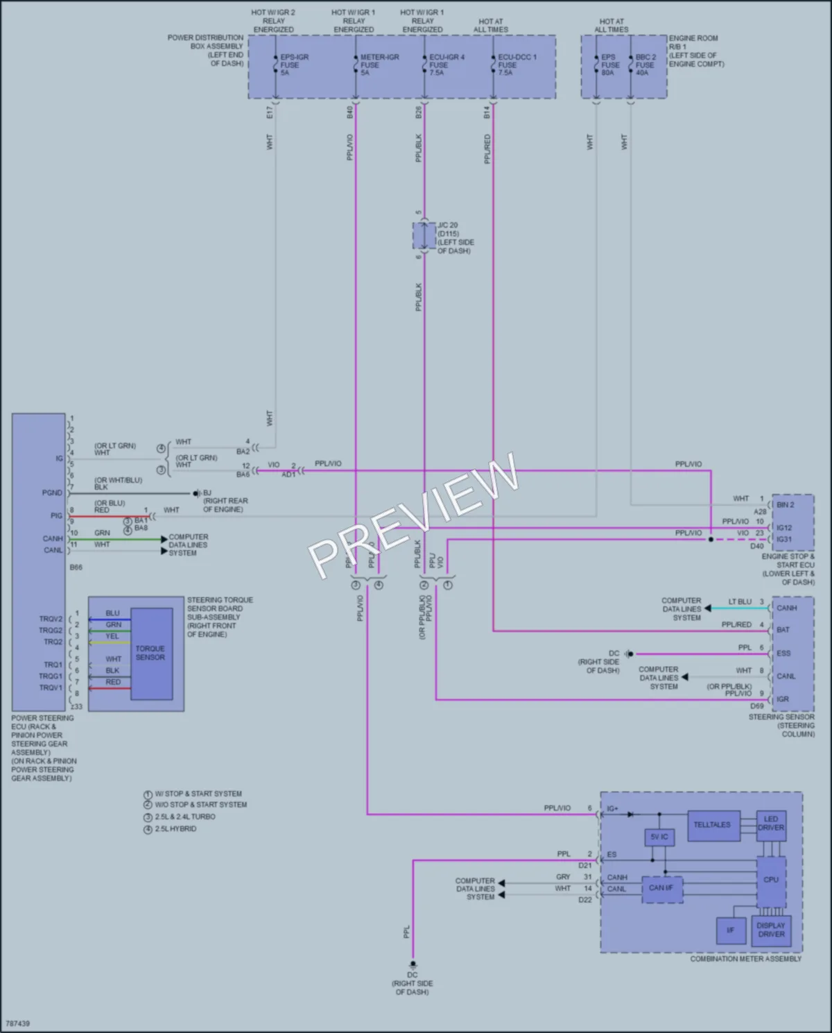 2022 Lexus NX250 Electronic Power Steering wiring diagram preview