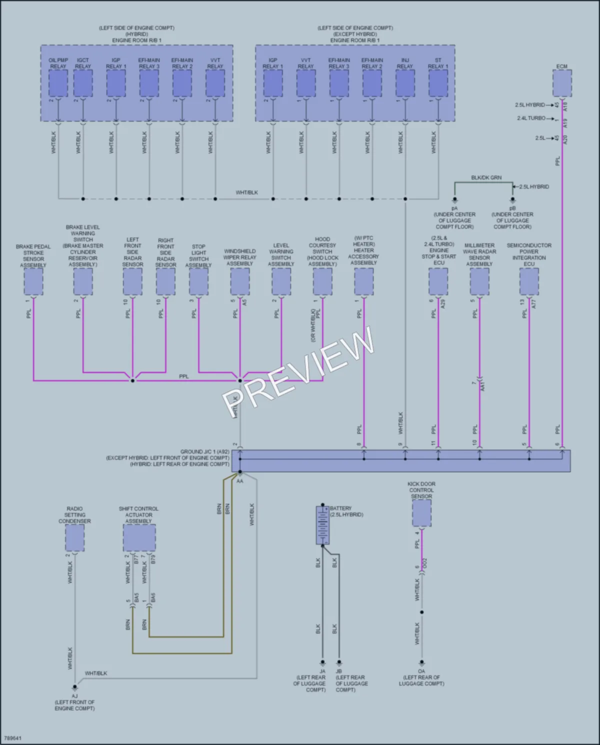 2022 Lexus NX250 Ground Distribution wiring diagram preview