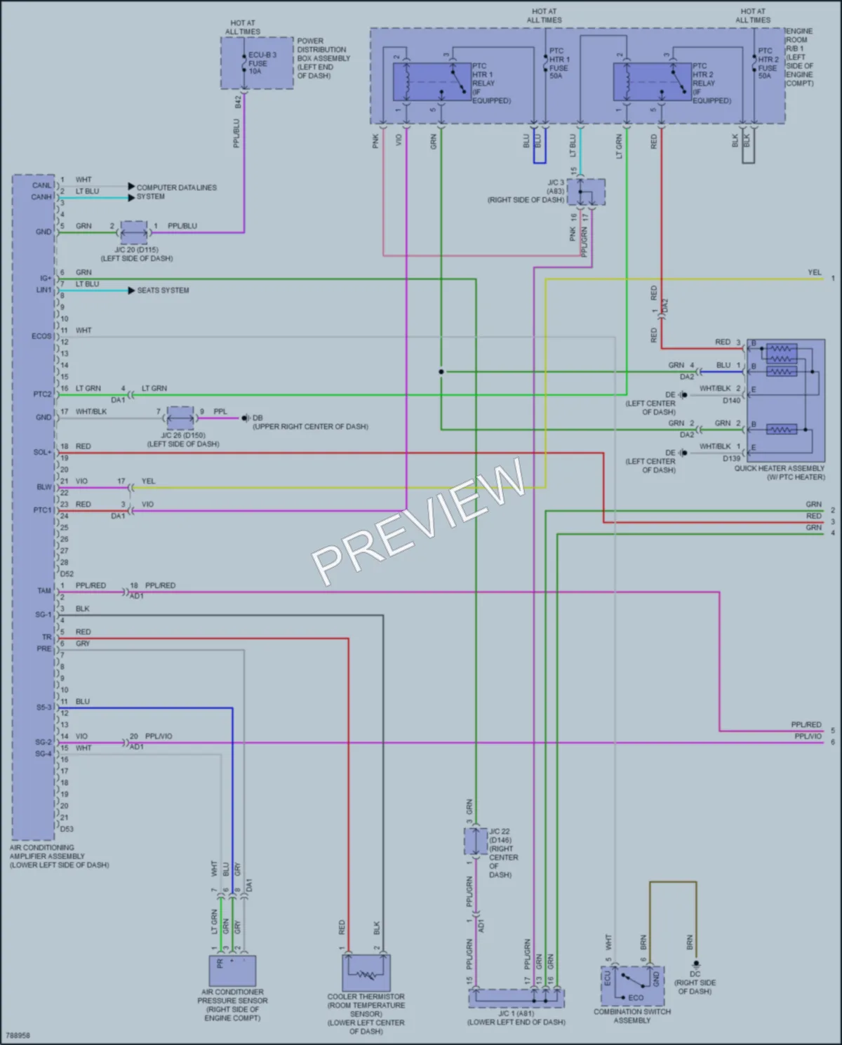 2022 Lexus NX350 Air Conditioning wiring diagram preview