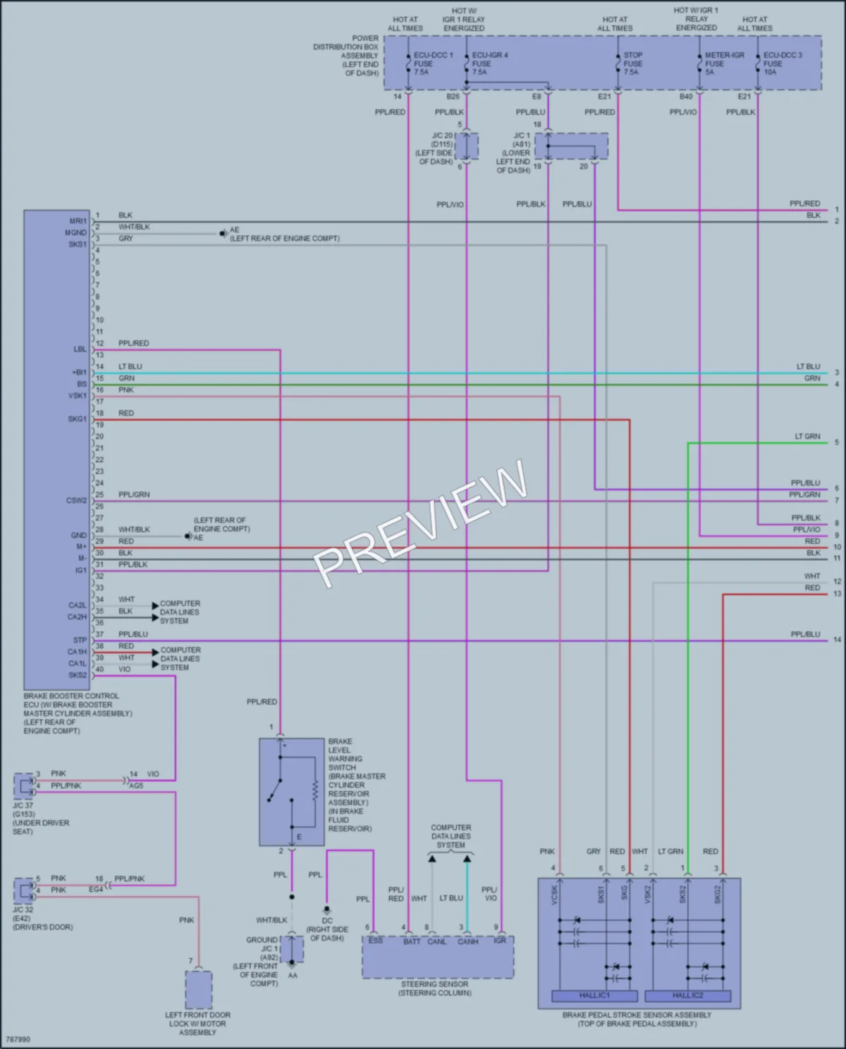 2022 Lexus NX350h Anti Lock Brakes wiring diagram preview