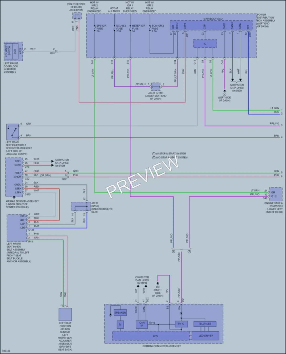 2022 Lexus NX350h Warning Systems wiring diagram preview