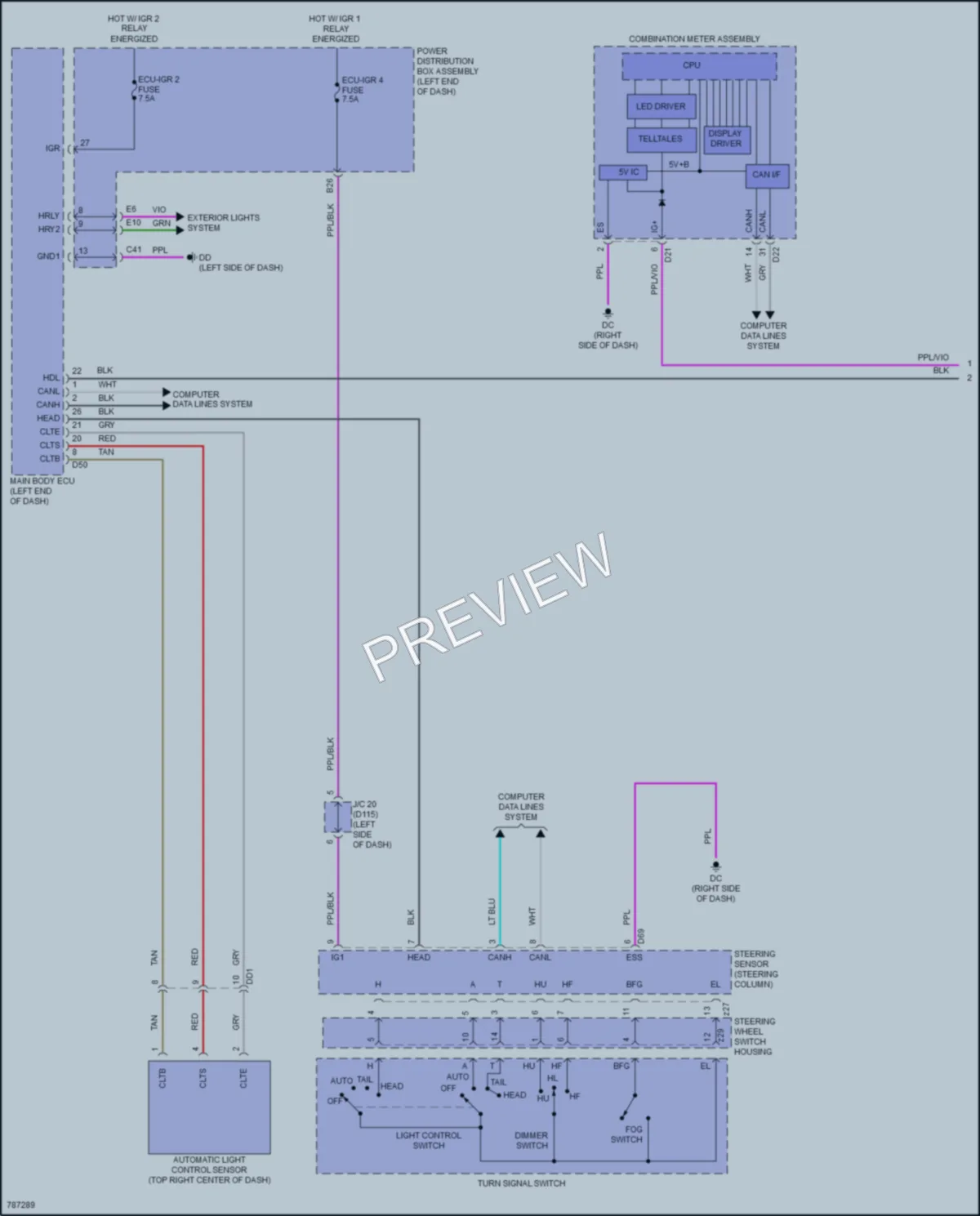 2022 Lexus NX450h Headlights wiring diagram preview