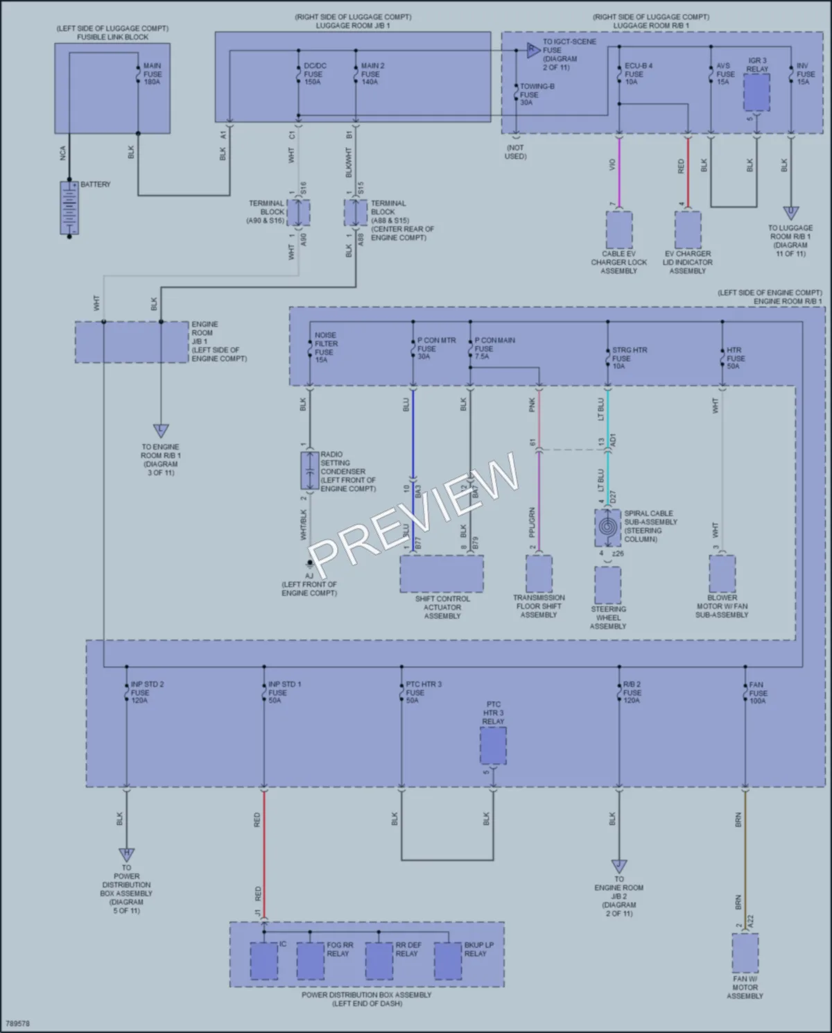 2022 Lexus NX450h Power Distribution wiring diagram preview